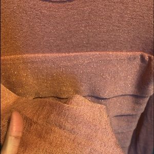 Rose gold shimmer BCBG dress.